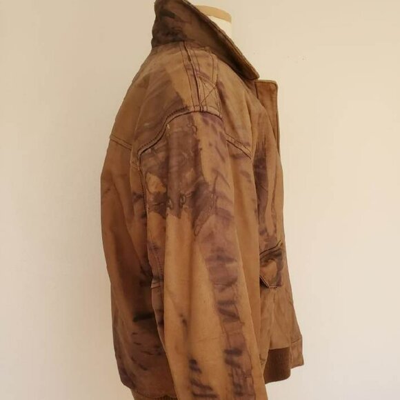 Vintage leather bomber moto COAT M L brown Tan Black cowgirl western equestrian - Picture 4 of 9